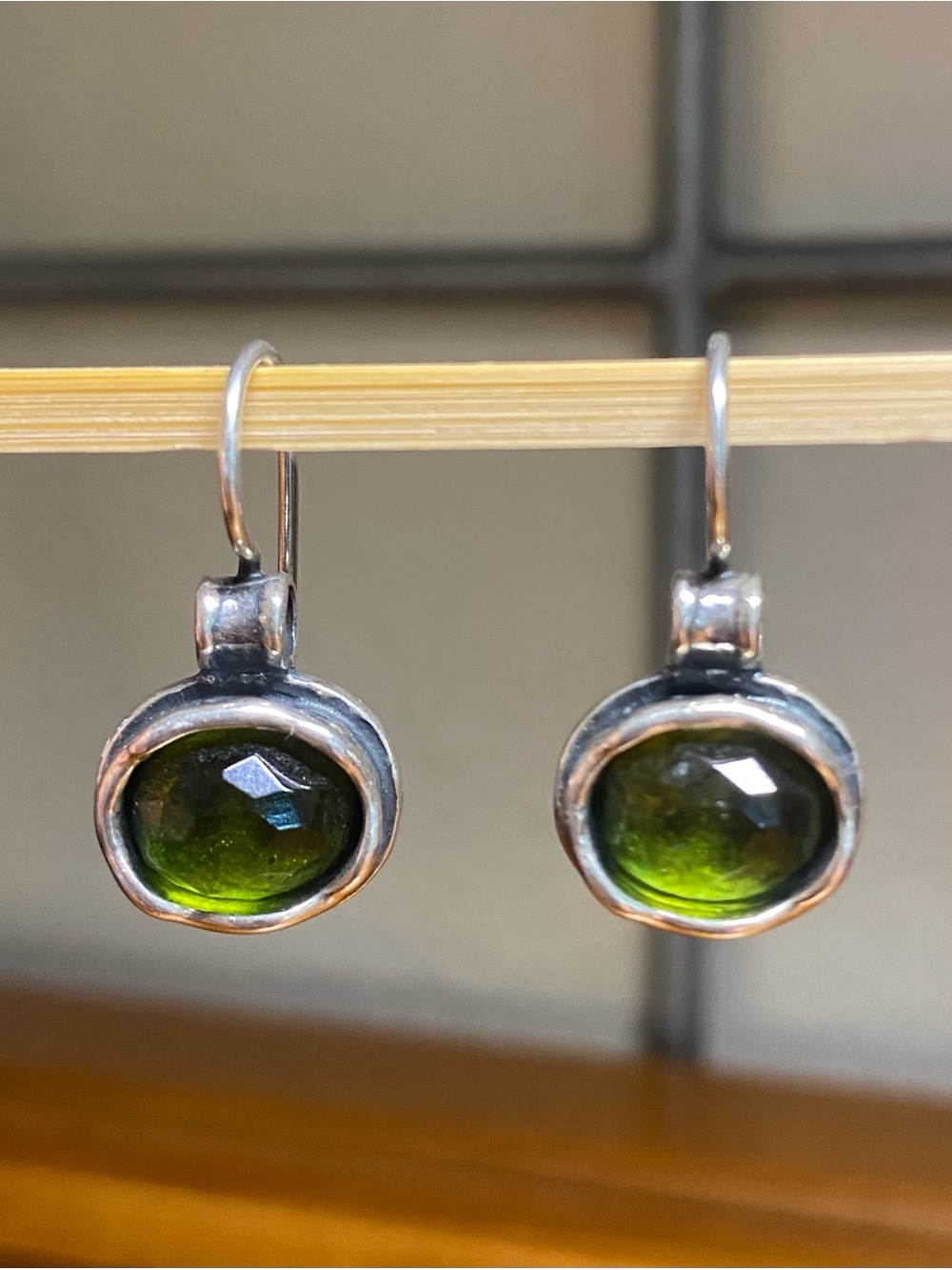 Silpada Sterling Silver Daintree Green Quartz Drop Earrings